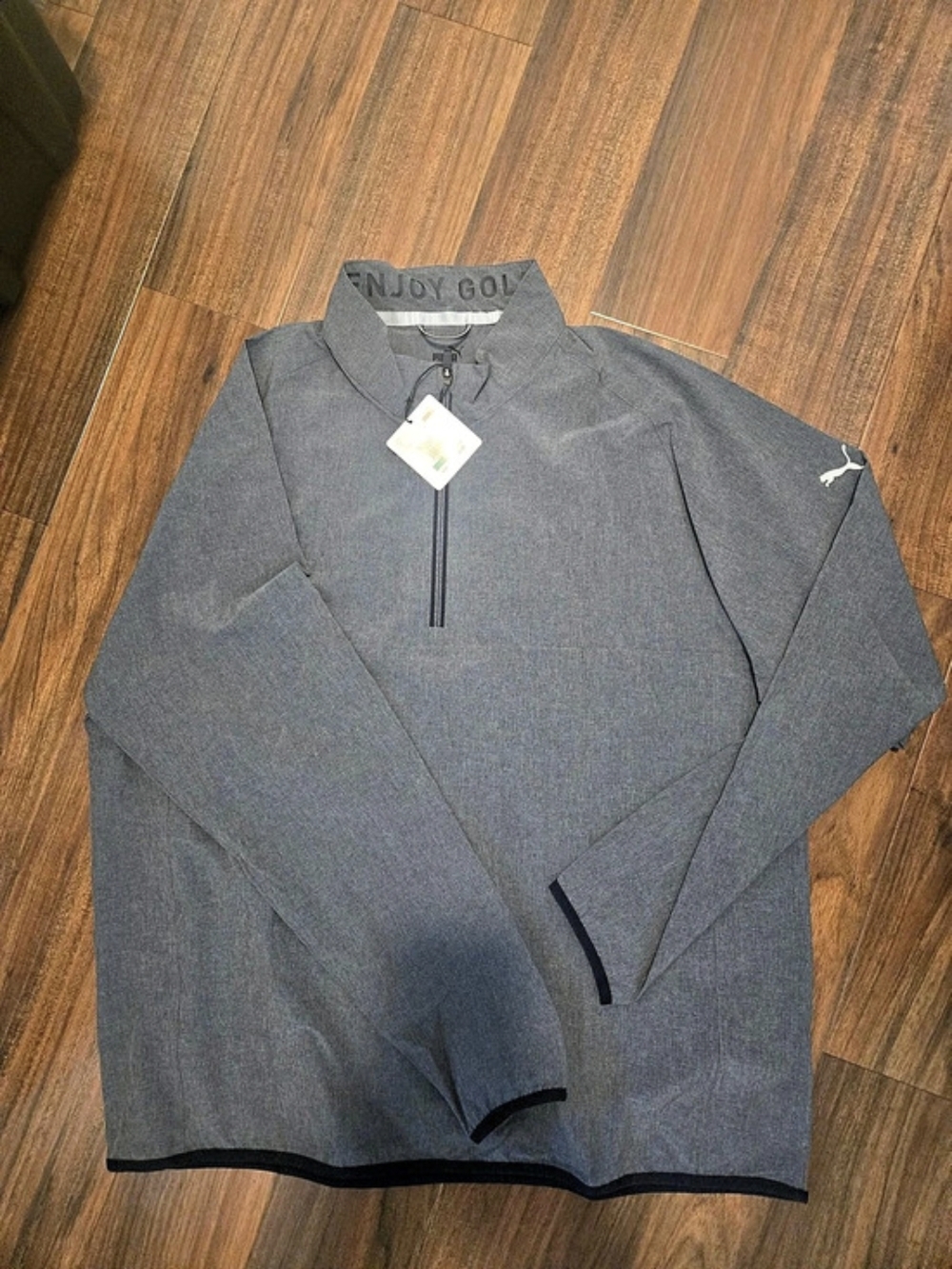 Puma Golf Men's Costal Woven Quarter Zip Gray Large NWT